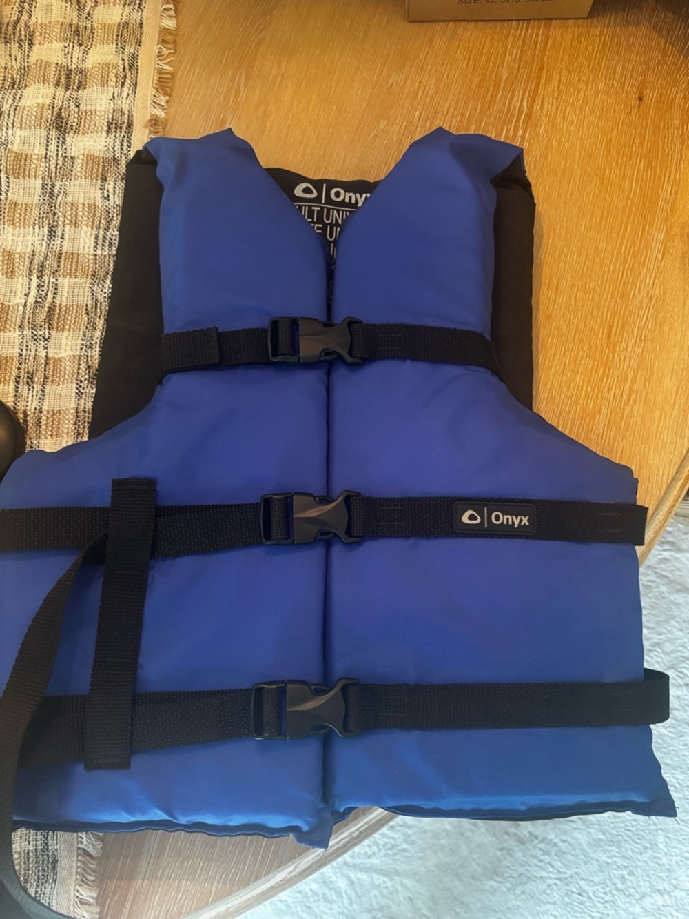 Onyx Blue and Black Adult Universal Life Jacket - Used once